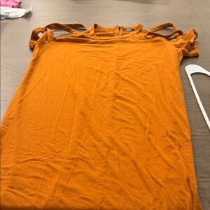 SHEIN Orange Midi Dress